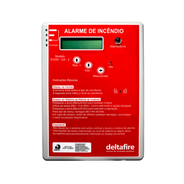 Componentes do alarme de incêndio
