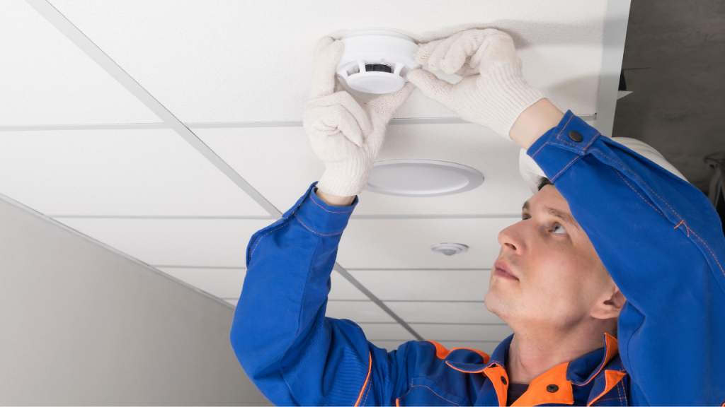 Instalação do alarme de incêndio wireless