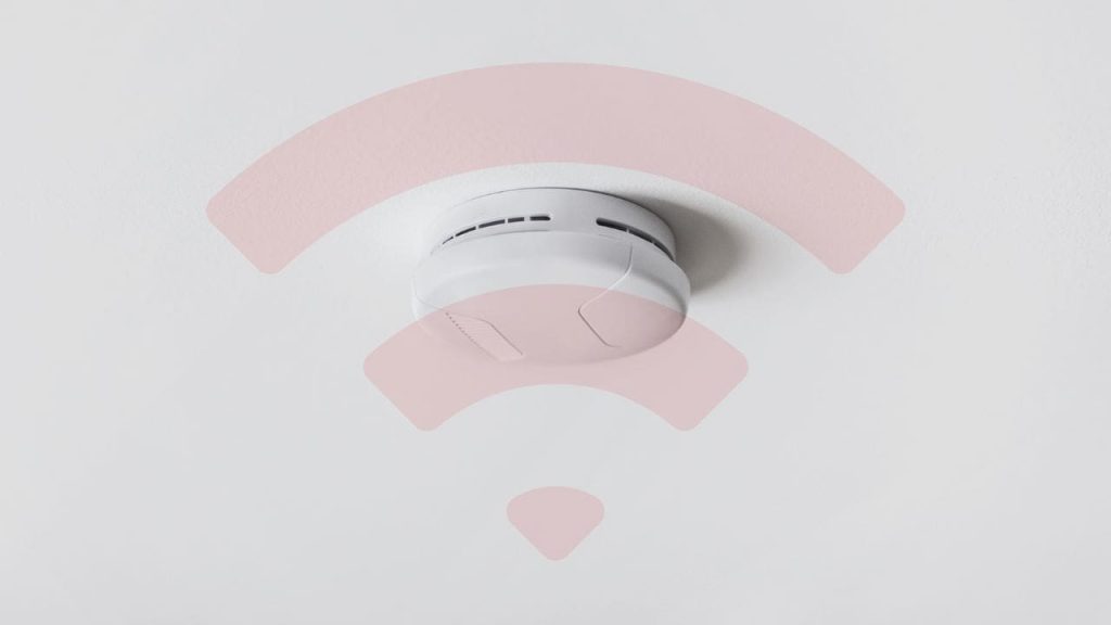 Aceitação do alarme de incêndio wireless